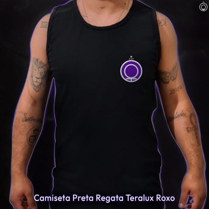 Camiseta Regata Preta Teralux Roxo